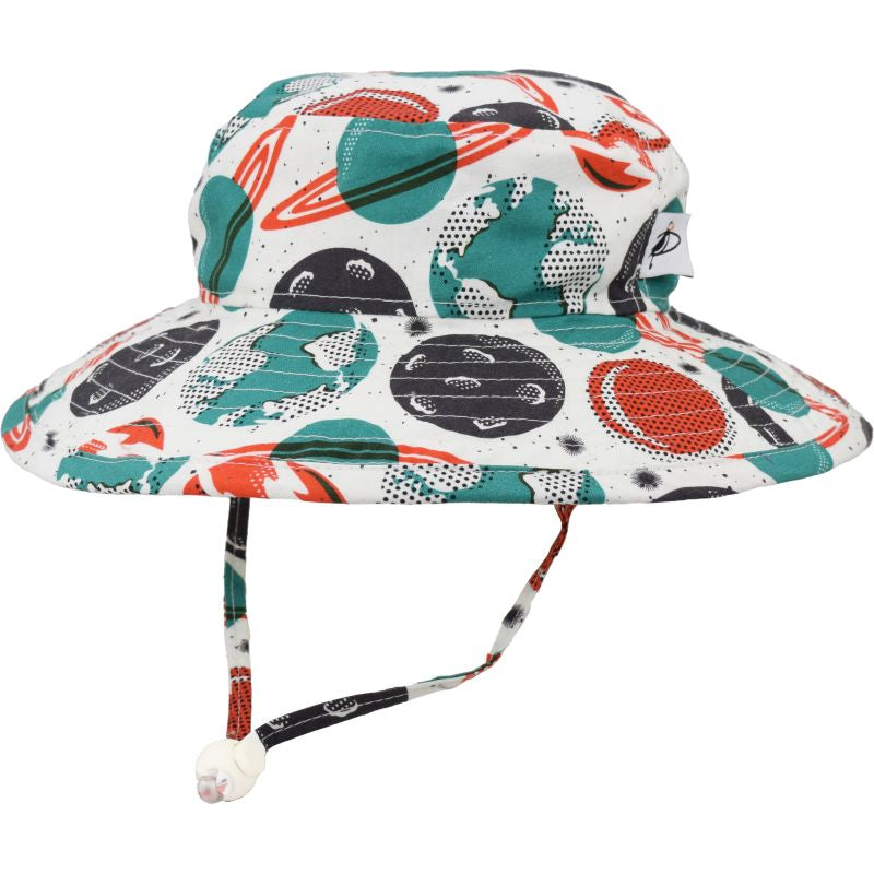 Organic Cotton Print Child UPF50+ Sun Protection Wide Brim Sunbaby Hat