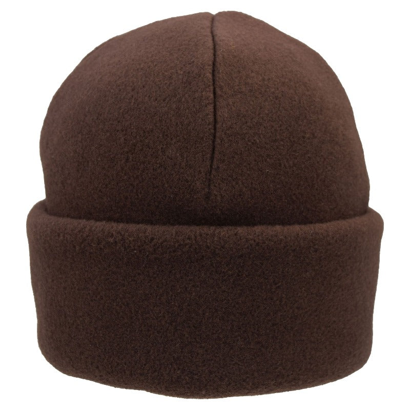 Polartec Classic 200 Series Fleece Cuffed Beanie-Warm winter Hat-Chocolate brown-cocoa colour-made in canada by puffin gear