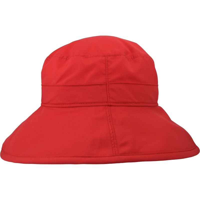 Solar Nylon Wide Brim Afternoon Hat with UPF50 Sun Protection Built In, Lightweight and quick drying-Made in Canada by puffin Gear-Red