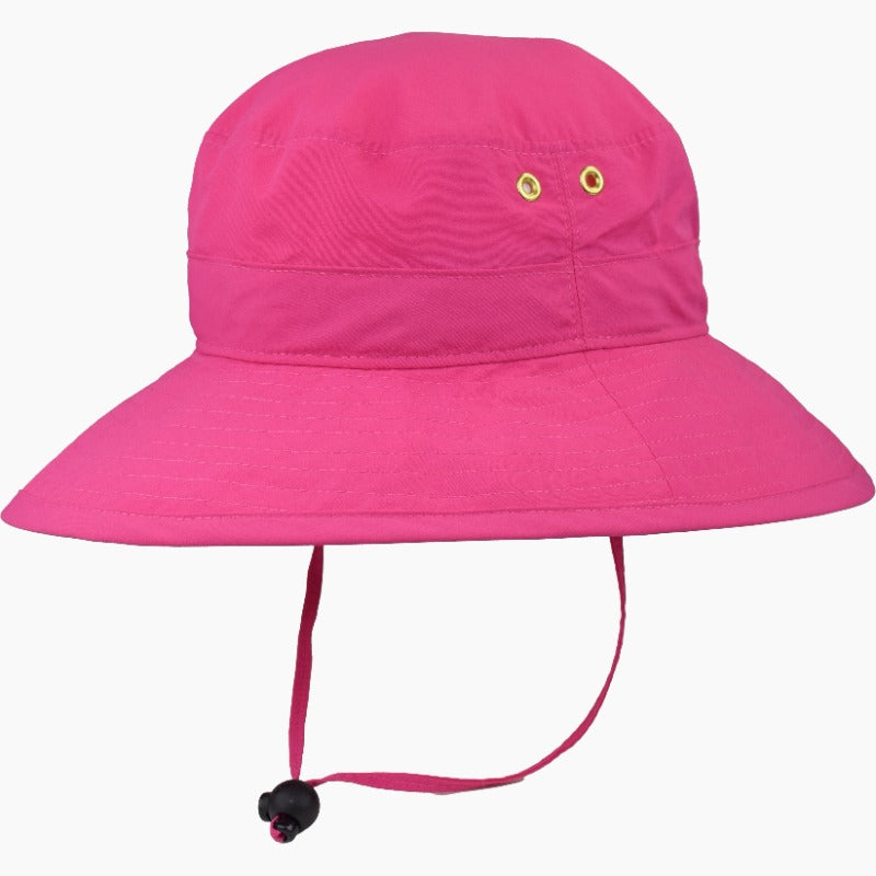 Hiking Hat with built in UPF50 Excellent Sun Protection-lightweight, quick dry, wind lanyard-made in canada by Puffin Gear-Azalea