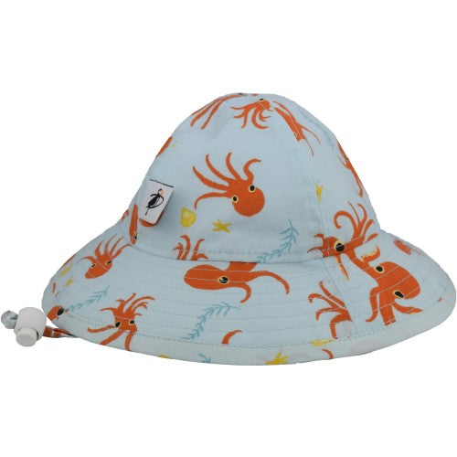 Puffin Gear Infant Organic Cotton UPF50+ Sun Protection Sunbeam Hat-Octopus
