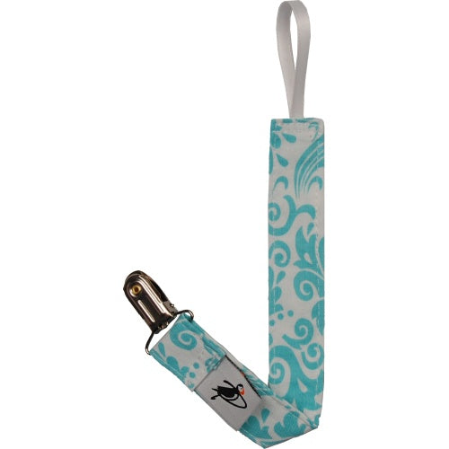 Infant Baby Toddler Pacifier Clip SALE-Made in Canada-Aqua Damask