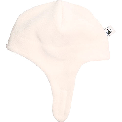 Puffin Gear Polartec Classic 200 Fleece Kids Snowball Hat with Chinwrap Closure-Made in Canada-Winter White