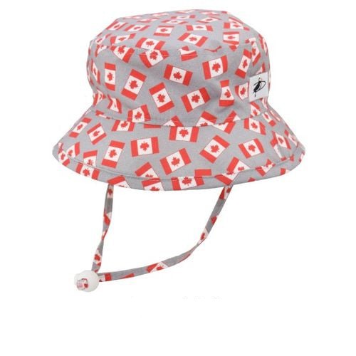 Child Cotton Print Camp Hat with UPF50+ Sun Protection Ratin-Made in Canada-SALE-Canada Flag