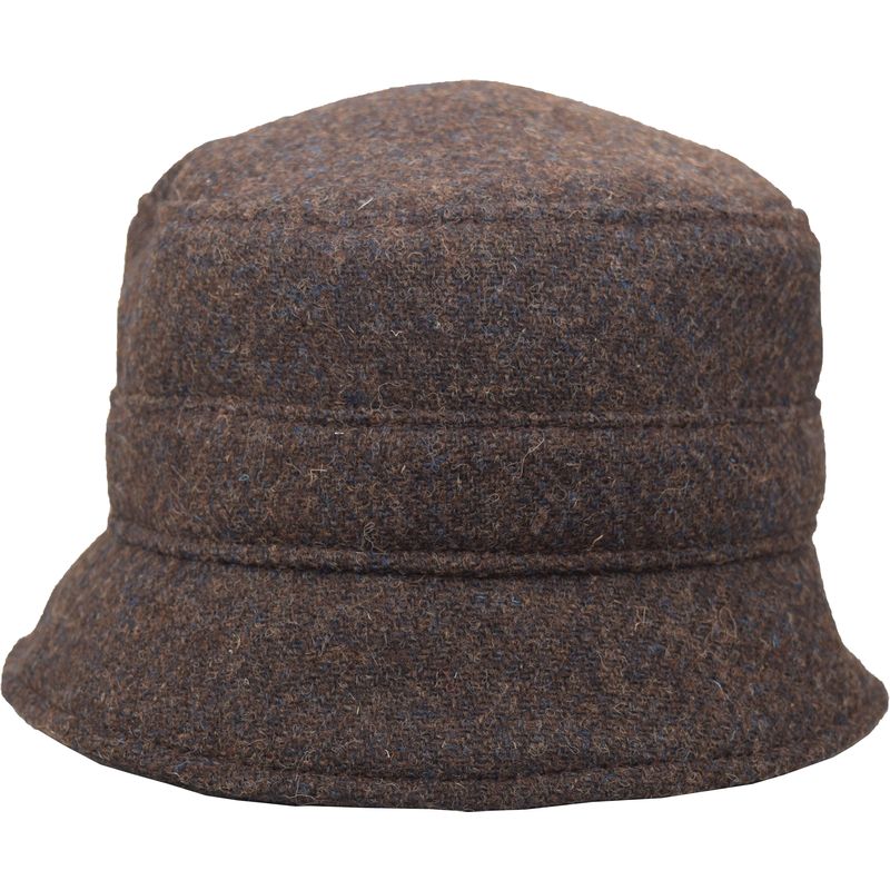 Harris Tweed Bucket Hat-Made in Canada by puffin Gear-Earth Heather