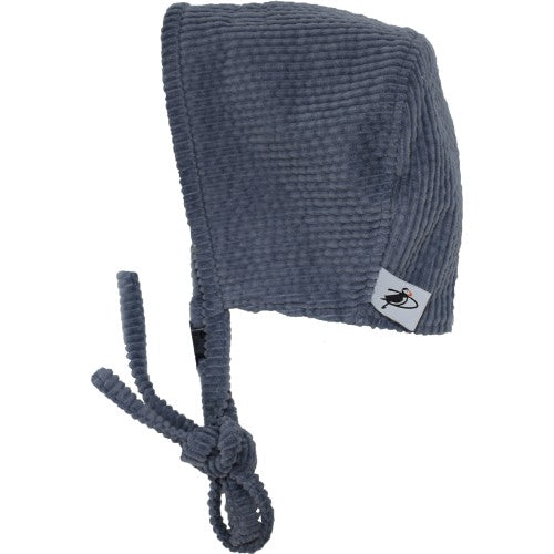 Puffin Gear Toddler Fall Corduroy Bonnet with fleece lining-Made in Canada-Grey