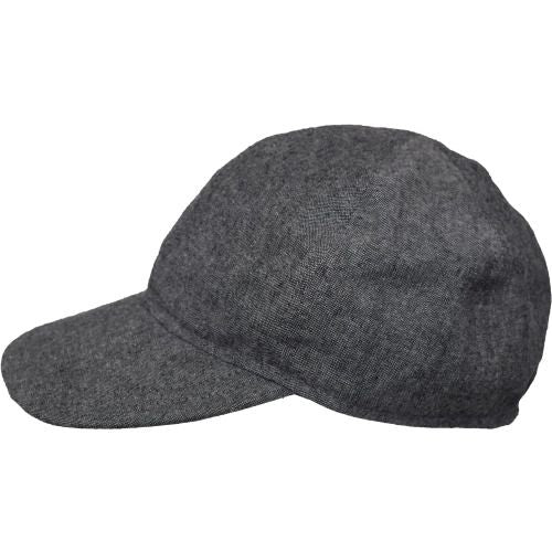 Linen Canvas Ball Cap with UPF50+ Excellent Sun Protection Built In-Peak Shades Eyes and Face-Great Casual Cap-Made in Canada by Puffin Gear-Charcoal