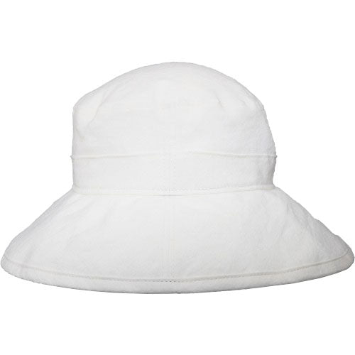 Patio Linen Wide Brim Garden Hat with 4 inch brim and UPF50+ sun protection rating-made in canada by puffin gear-colour-ivory