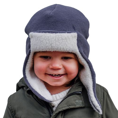 Puffin Gear Polartec Classic 200 Fleece Aviator Hat with Sherpa Lining-Warmest Hat for Outdoor Play-Made in Canada