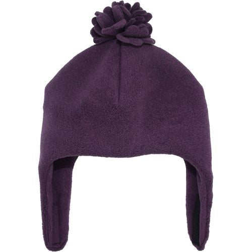 Puffin Gear Polartec Classic 200 Series Fleece Kids Blossom Hat with Chin Wrap Closure-Made in Canada-Plum