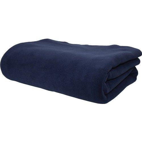 Polartec 300 Fleece Thermal Blanket for Outdoors or Indoors-machine wash-won&#39;t wear out- lightweight warmth you will love-fabric knit in the USA-blanket made in Canada by Puffin Gear-fabulous gift everyone will love-navy