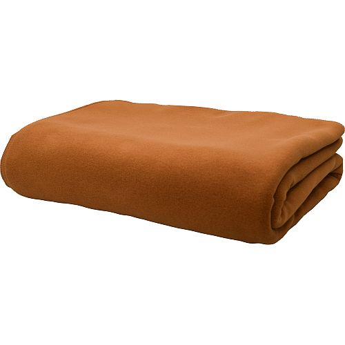 Polartec Classic 300 Fleece Blanket by Puffin Gear-Pumpkin Orange- Fabric Made in USA-Durable, Machine Washable-the best blanket you&#39;ll own.
