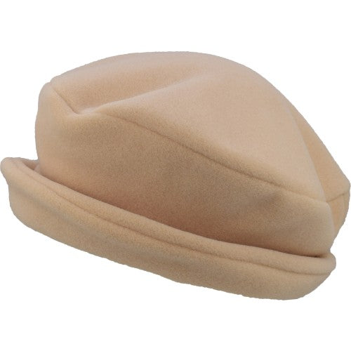 Puffin Gear Polartec Classic 200 Series Fleece Rolled Brim Ladies Winter Hat-Made in Canada-Fawn