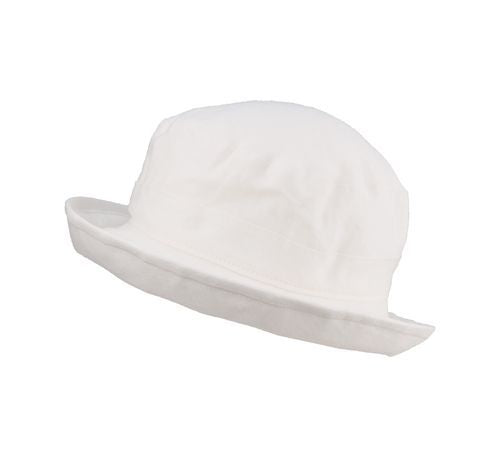 Puffin Gear Summer Breeze Linen UPF50+ Sun Protection Bowler Hat-Made in Canada-White
