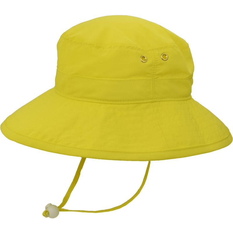 Solar Nylon Hiking Hat with Chin tie, lightweight, breathable , UPF50 Sun protection, quick dry, summer hat, men&#39;s hat, made in canada by Puffin Gear-sunshine yellow hat