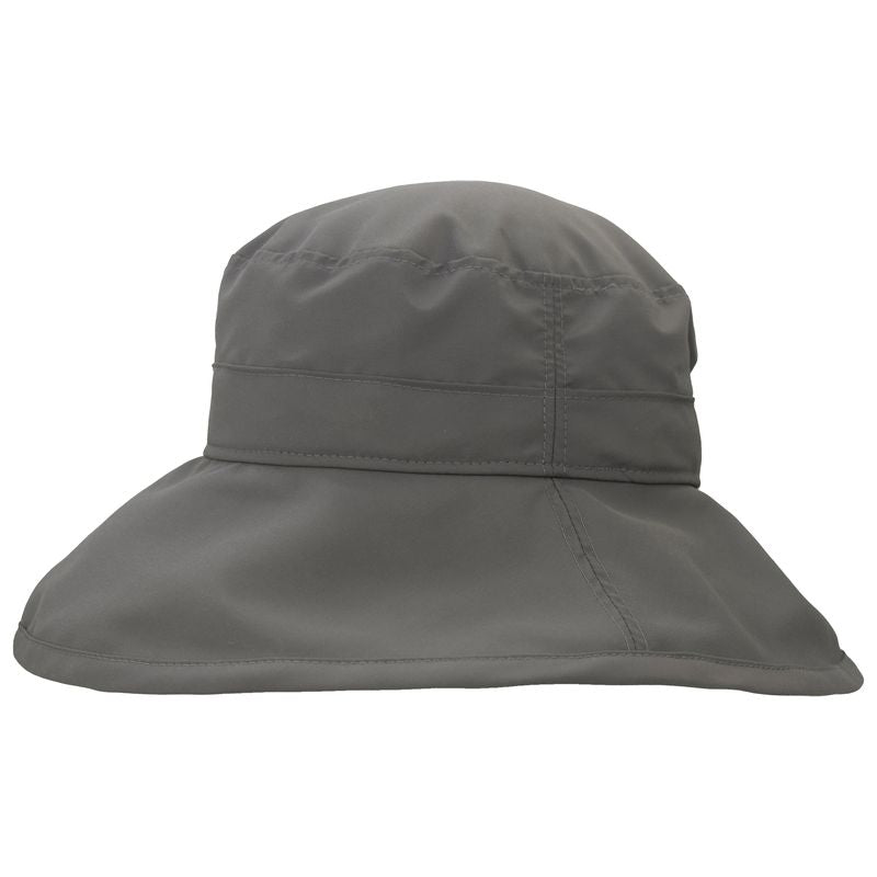 Solar Nylon Wide Brim Afternoon Hat with UPF50 Sun Protection Built In, Lightweight and quick drying-Made in Canada by puffin Gear-Wolf Grey