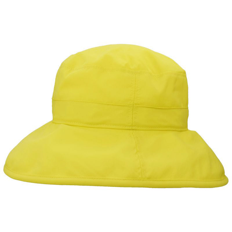 Solar Nylon Wide Brim Afternoon Hat with UPF50 Sun Protection Built In, Lightweight and quick drying-Made in Canada by puffin Gear-Yellow