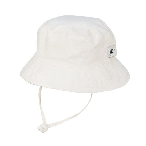 Puffin Gear Oxford Cotton UPF50+ Sun Protection Child Camp Hat-Made in Canada-White