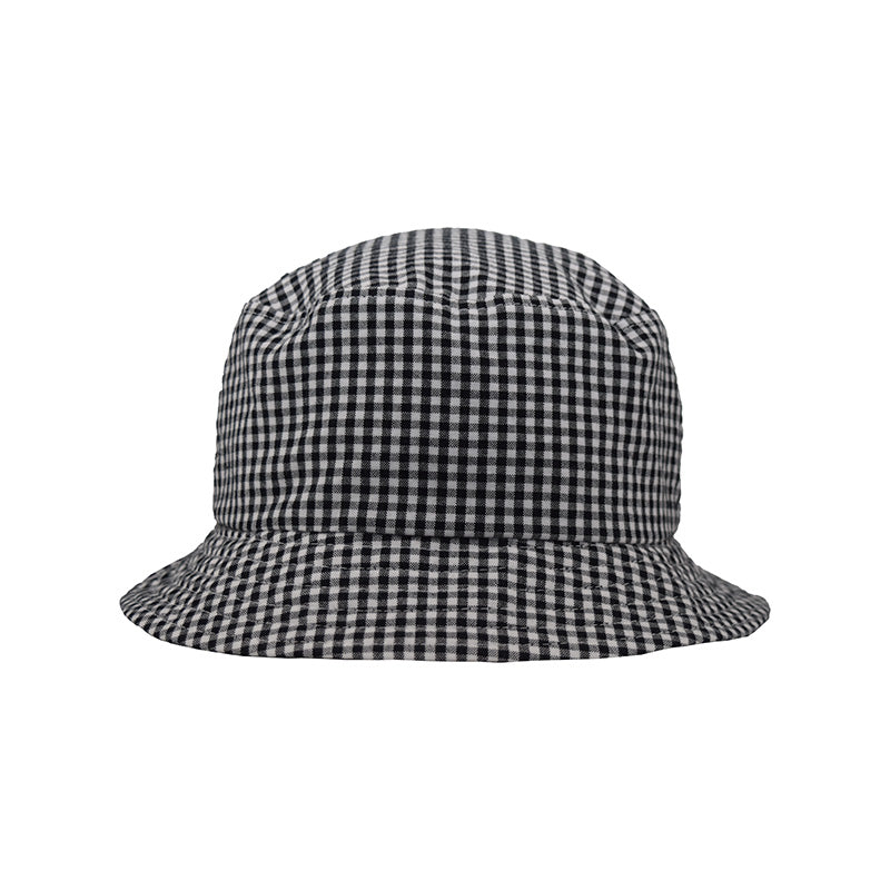 Black and White Check Cotton Bucket Hat with UPF50 Sun Protection-Made in Canada by Puffin Gear