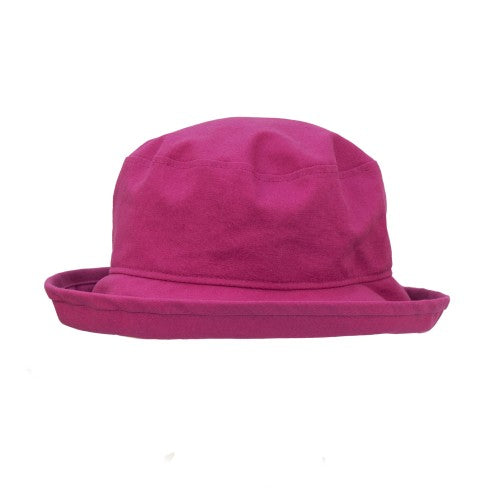 Fuchsia Pink sun protection hat - UPF50+-Made in Canada by Puffin Gear-linen/cotton blend-lightweight