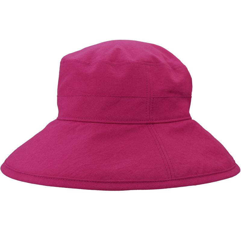 Fuchsia Pink wide brim garden hat-UPF50 sun protection-made in Canada by puffin gear
