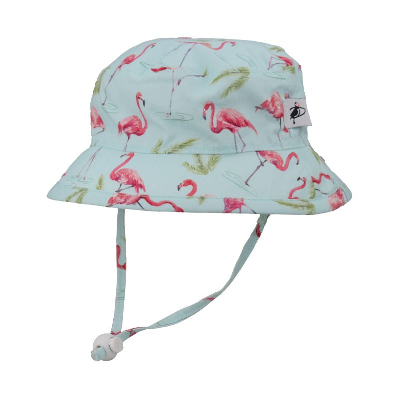 Puffin Gear Child UPF50+ Sun Protection Camp Bucket Hat-Made in Canada-Flamingo
