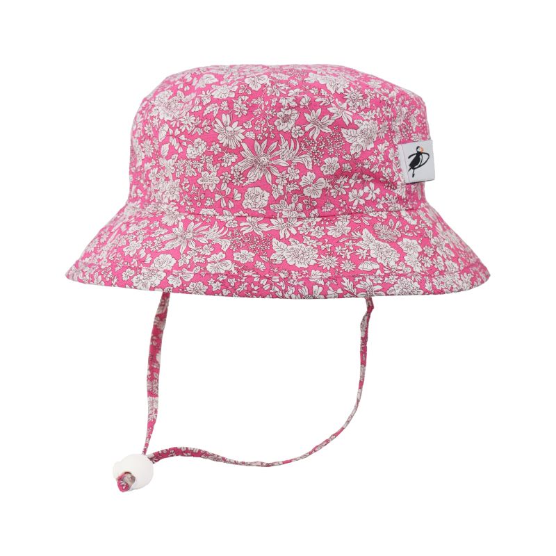 Puffin Gear Child UPF50+ Sun Protection Camp Bucket Hat-Made in Canada-Liberty of London-Emily Belle Azalea