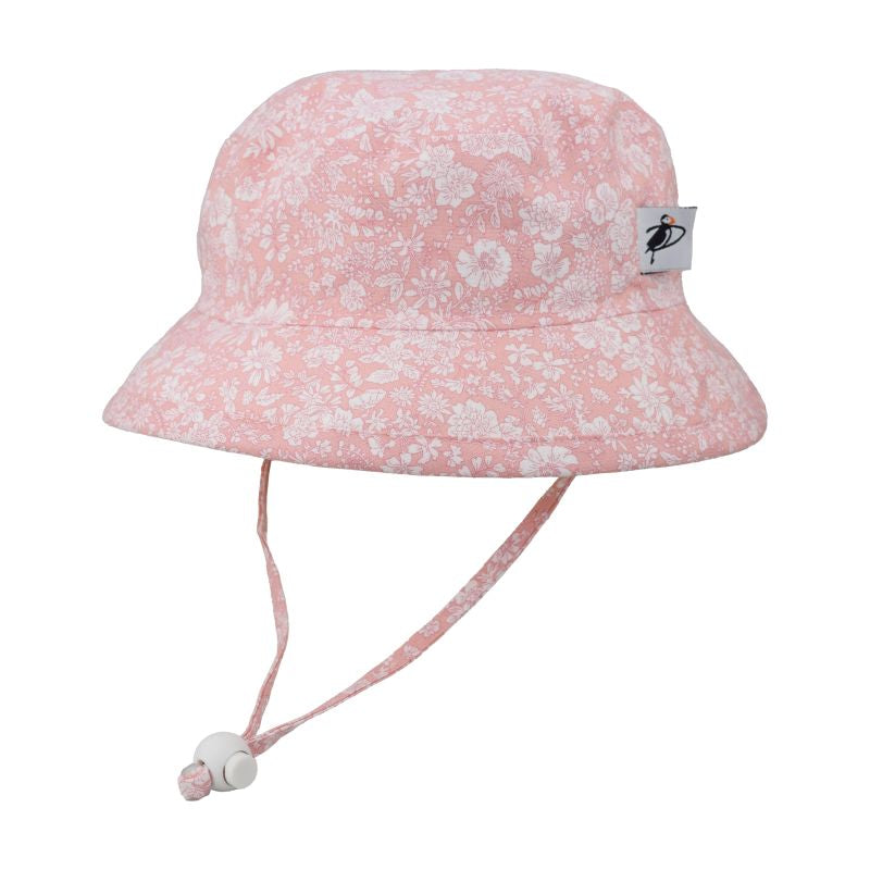 Puffin Gear Child UPF50+ Sun Protection Camp Bucket Hat-Made in Canada-Liberty of London-Emily Belle Pink Floral