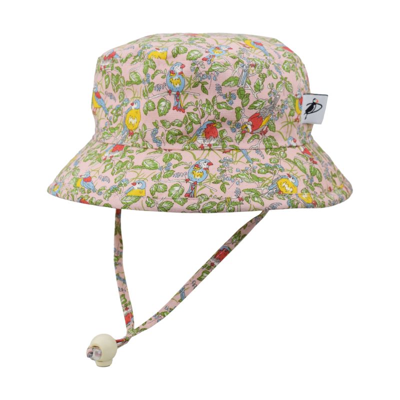 Puffin Gear Child UPF50+ Sun Protection Camp Bucket Hat-Made in Canada-Liberty of London Hedgerow Chorus Print hat