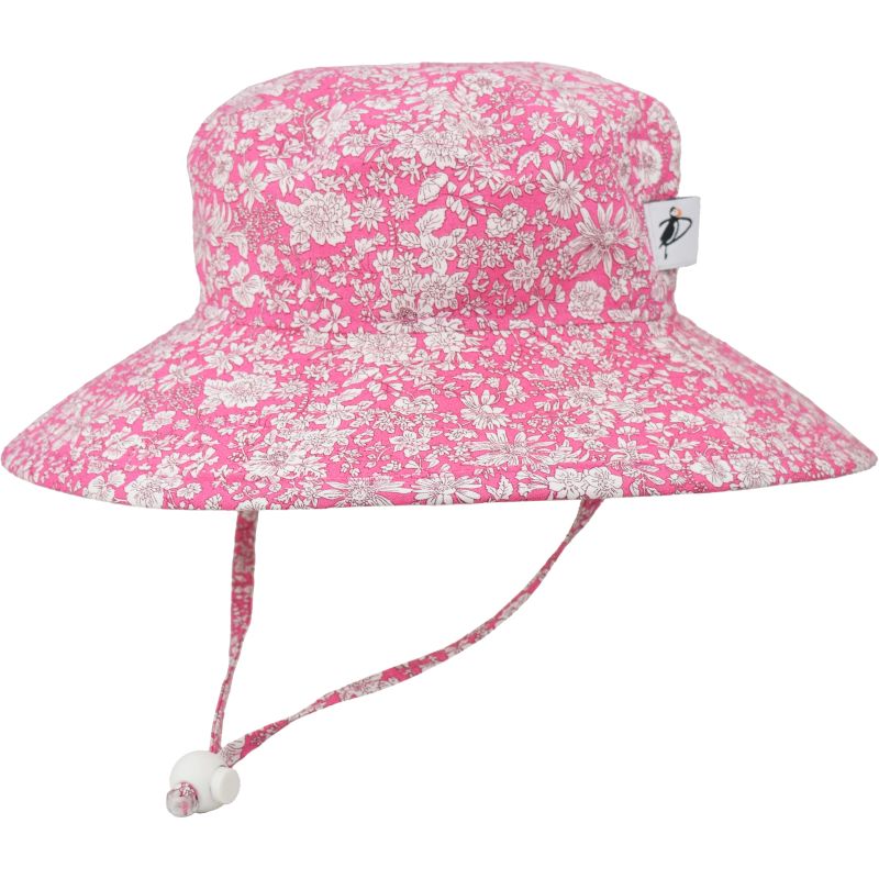 Puffin Gear Child UPF50 Sun Protection Wide Brim Sunbaby Hat-Liberty of London Emily Belle Azalea Floral Print Hat