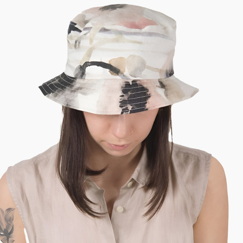 Puffin Gear Courtyard Garden Bloom Linen Bucket Hat-UPF50 Sun Protection-Made in Canada