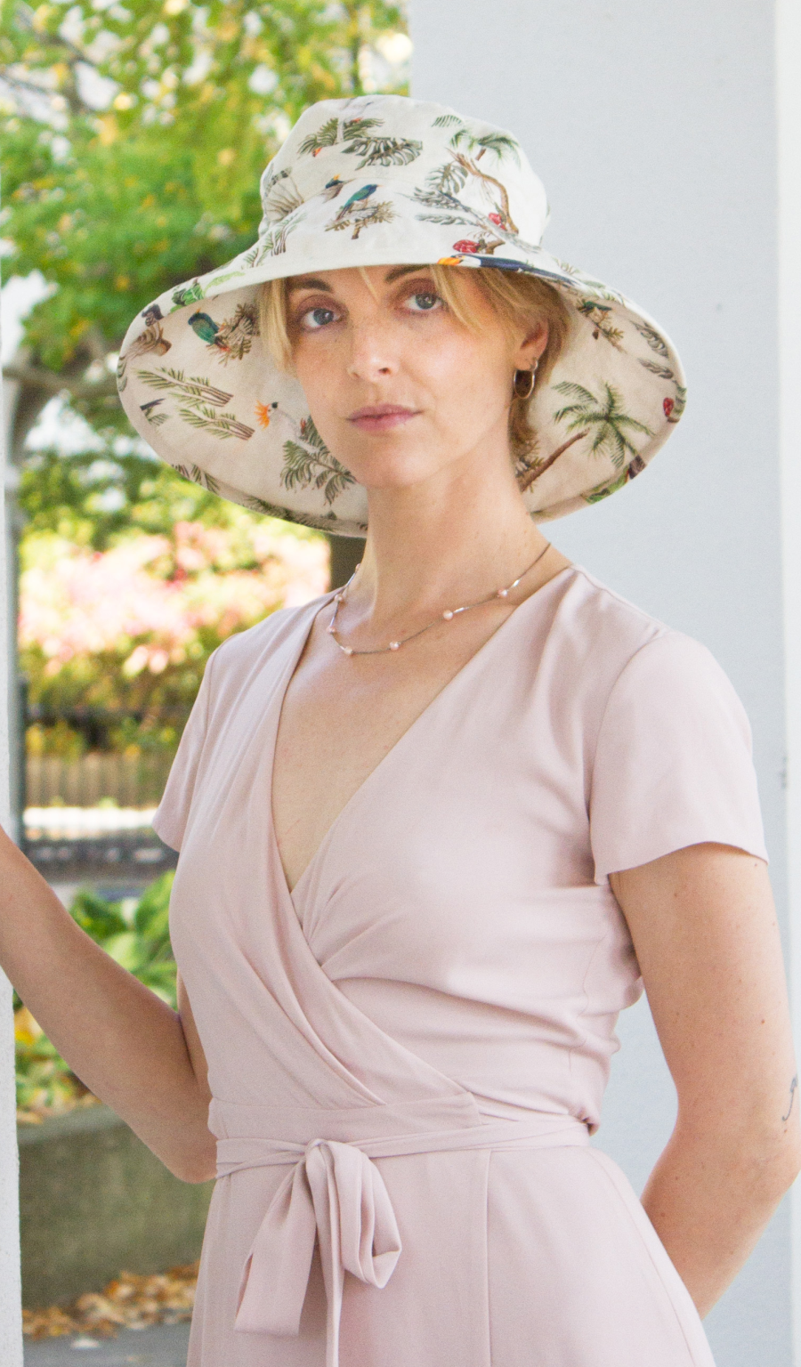 Wide Brim Cotton Summer Hat,women's Packable Reversible Floral