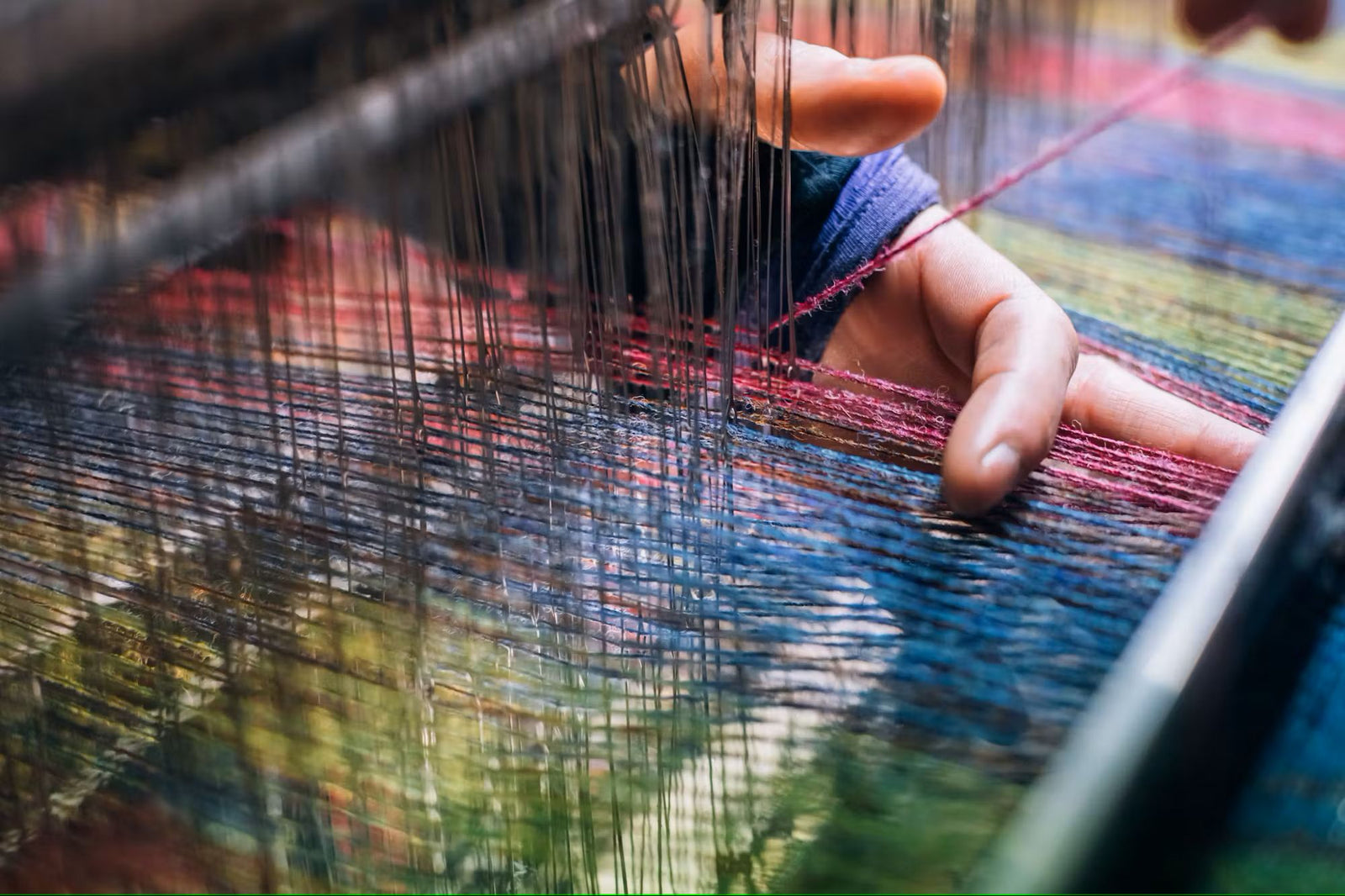 Hand weaving in Croft Homes of Hebridean Islanders of Harris Tweed Wool. 