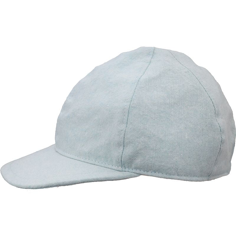 Child and Toddler UPF50+ Linen Ball Cap Made in Canada by Puffin Gear-Aqua