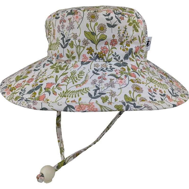 Liberty of London Botanist&#39;s Walk Wide Brim Sunbaby Hat-UPF50 Sun Protection-Made in Canada by Puffin Gear
