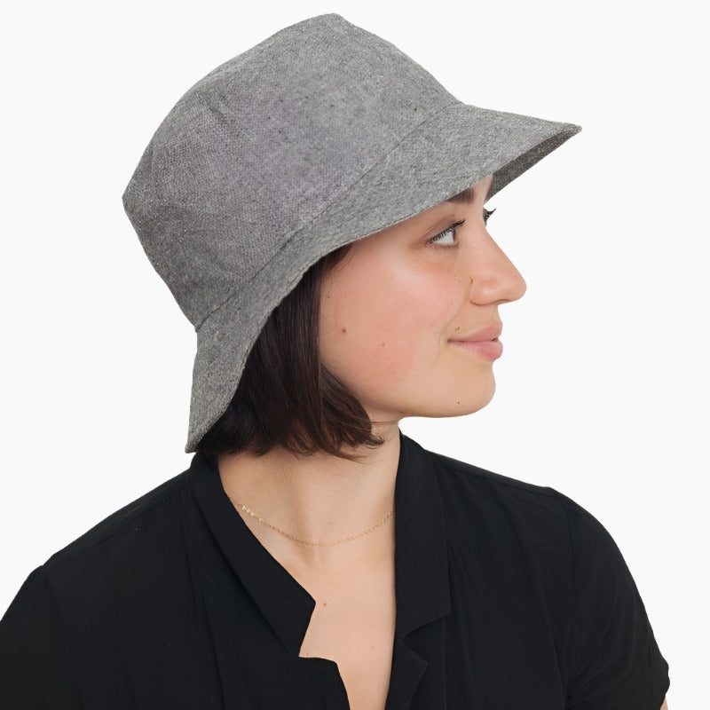 Puffin Gear Linen Canvas UPF50+ Sun Protection Crusher Hat-Made in Canada-Black