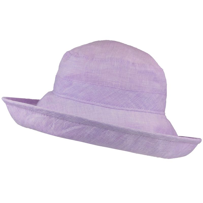 Puffin Gear Linen Chambray UPF50+ Sun Protection Wide Brim Classic Hat-Made in Canada-Lilac hat