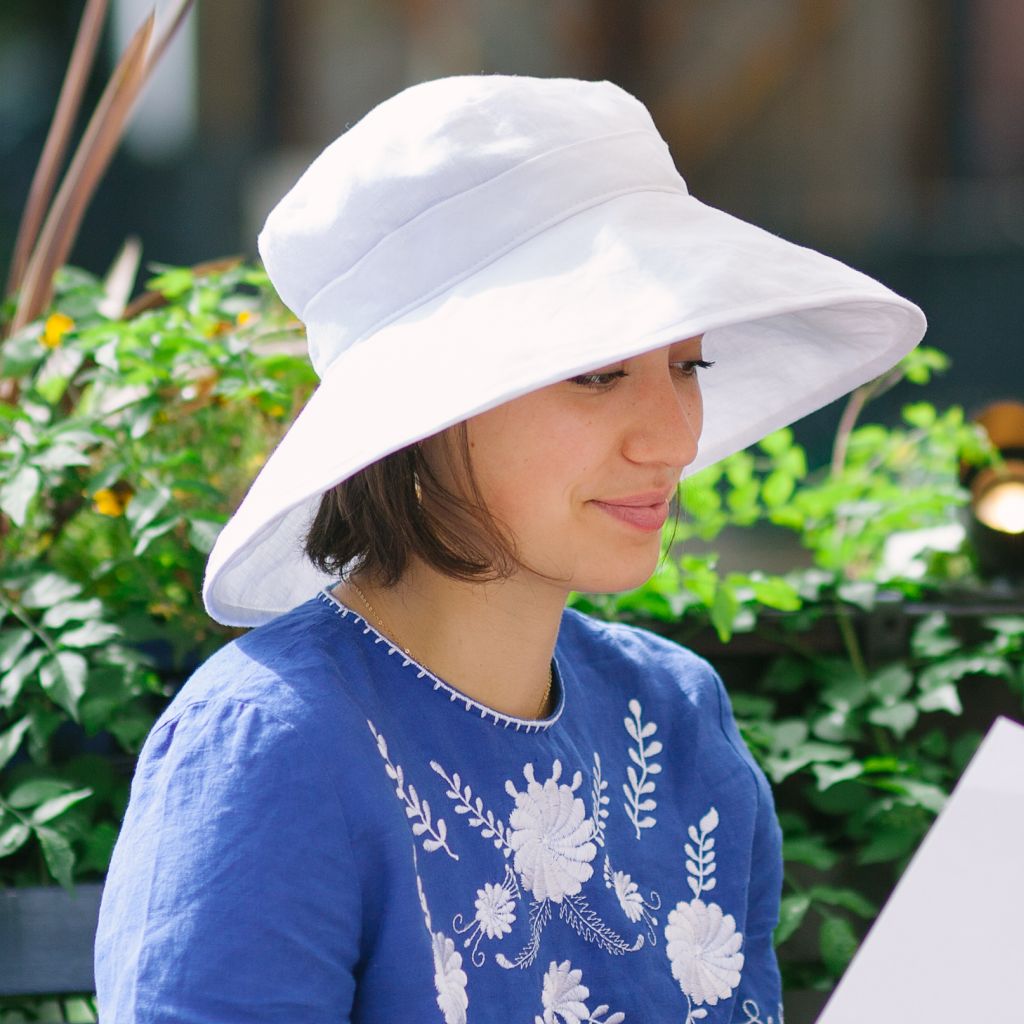 Linen UPF50+ Sun Protection Hats with Wide Brims Made in Canada by Puffin Gear