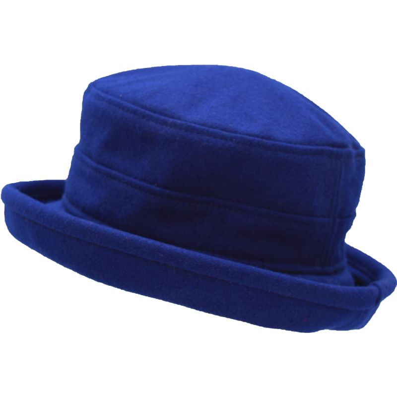 Brimmed Winter Dress Hat pairs equally well with jeans or dress coat-classic blue navy-Made in Canada by Puffin Gear
