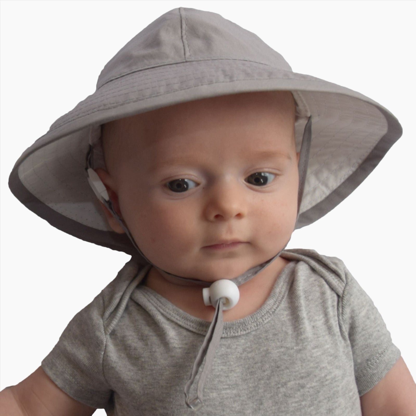 Puffin Gear Infant Organic Cotton UPF50+ Sun Protection Sunbeam Hat-Grey