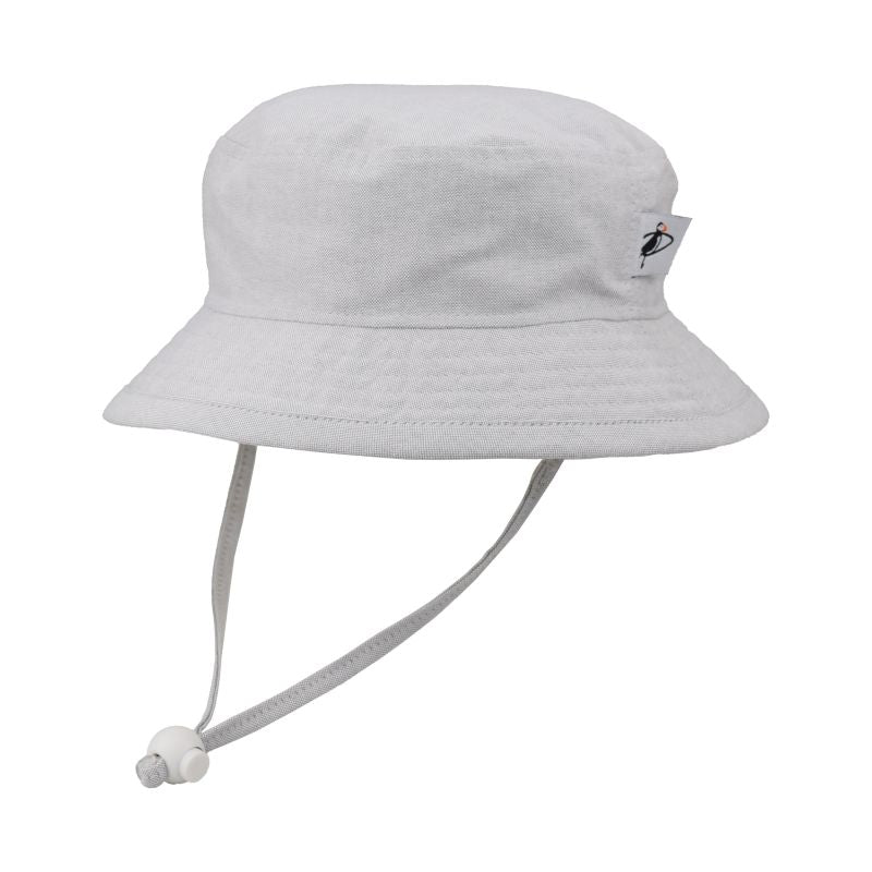 Puffin Gear Oxford Cotton UPF50+ Sun Protection Child Camp Hat-Made in Canada-Grey