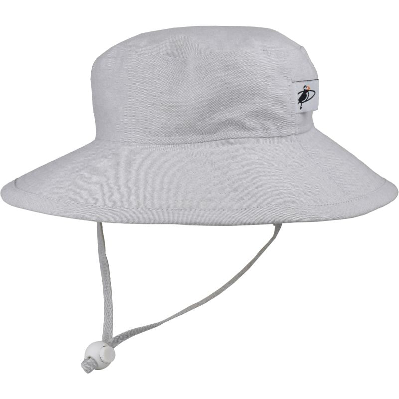 Puffin Gear UPF50+ Sun Protection Wide Brim Child Sunbaby Hat-Made in Canada-Grey