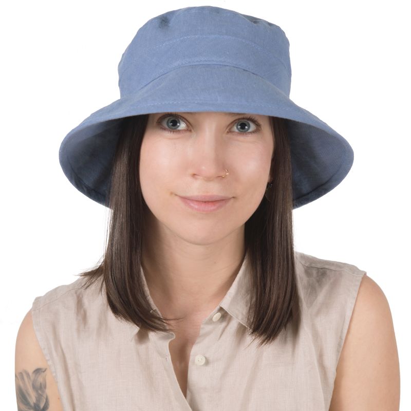 Patio Linen Sun Protection Bowler Hat