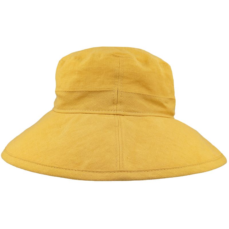 yellow wide brim linen sun protection hat-UPF50 - made in anada by Puffin Gear