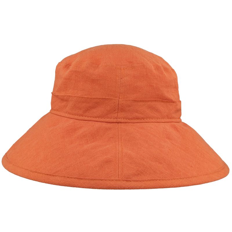 orange wide brim linen sun protection hat-UPF50 - made in anada by Puffin Gear