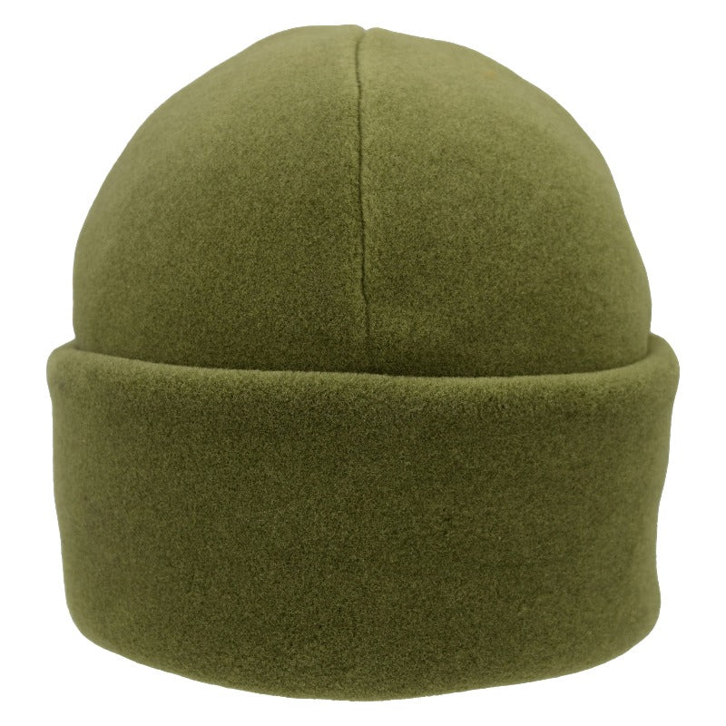 Polartec Classic 200 Series Fleece Cuffed Beanie-Warm winter Hat-Olive Green-made in canada by puffin gear