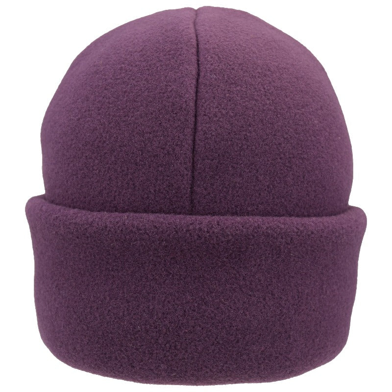 Polartec Classic 200 Series Fleece Cuffed Beanie-Warm winter Hat-Plum-Purple-made in canada by puffin gear