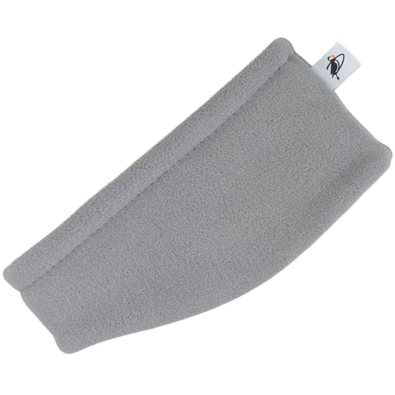 Grey polartec fleece headband for cold weather-made in canada by puffin gear