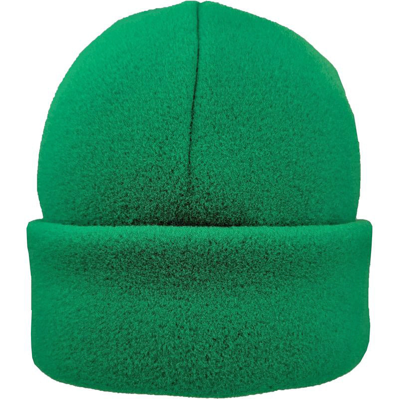 kelly green cuffed beanie polartec fleece incredibly warm winter hat