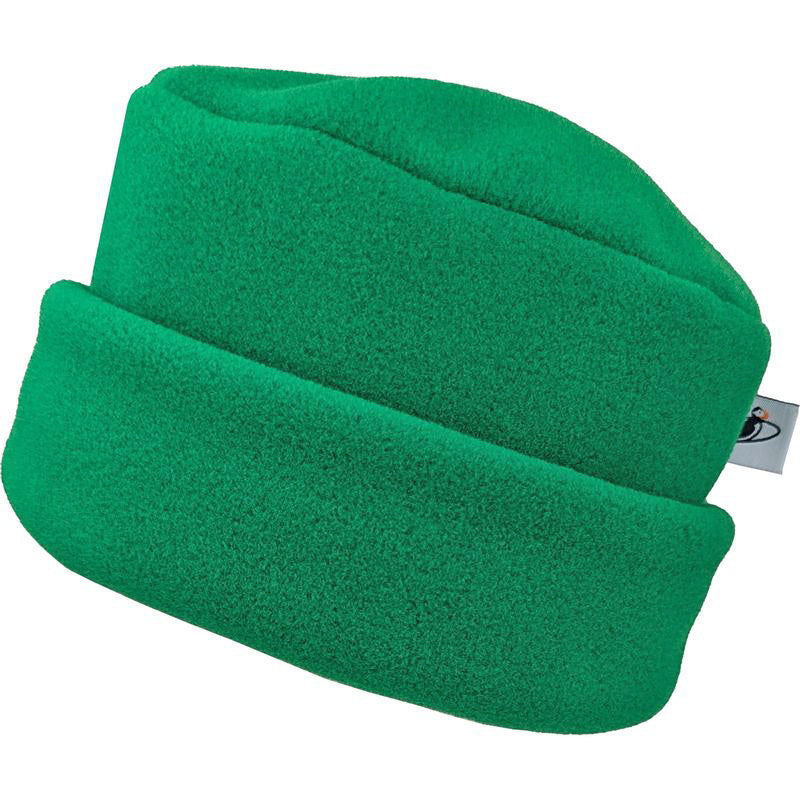 kelly green polartec fleece cuffed pillbox hat
